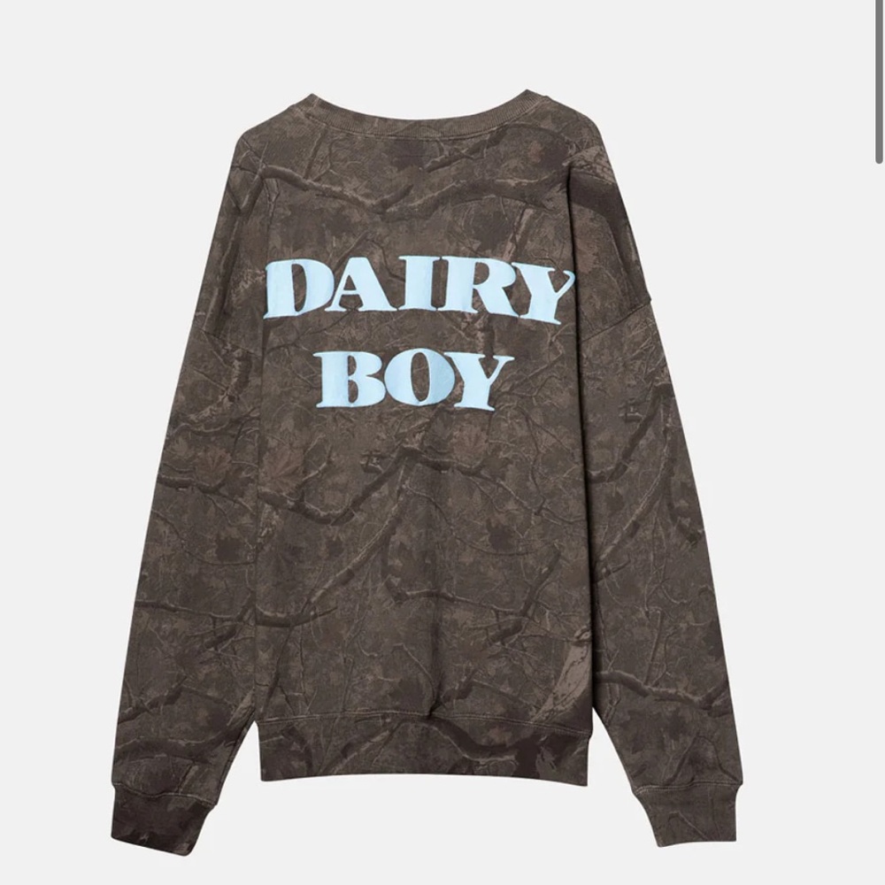 Dairy Boy River Camo Crewneck - Powder Blue